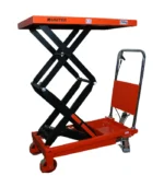 front view of scissor lift Table 350kg capacity , lifting height 1.3m & platform size 500 X 900 mm