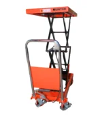 back side view of scissor lift Table 350kg capacity , lifting height 1.3m & platform size 500 X 900 mm