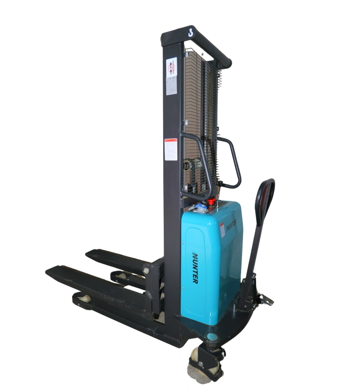 Semi-Electric Stacker 1 Ton Capacity with 1.6m Lifting Height