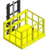 Cabin View of Single Mast Goods Lift - Illustrated Diagram